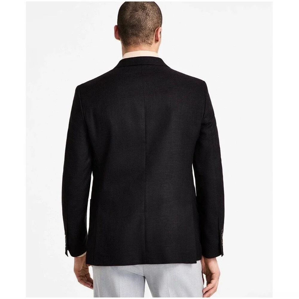 $295 NEW NAUTICA Mens 40S Solid Black Modern Fit Blazer Sport Coat Suit Jacket